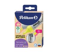 Surligneur Pelikan 490 eco étui de 4 couleurs néon