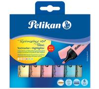 Surligneur Pelikan 490 Pastel étui de 6 couleurs assorties