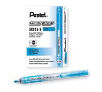Surligneur Pentel Handy-Line S r tractable et rechargeable pointe biseaut e, encre bleu ciel, bo te de 12 (SXS15-S)