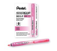 Surligneur Pentel HandyLine S pointe biseaut e r tractable et rechargeable, encre rose, bo te de 12 (SXS15P)