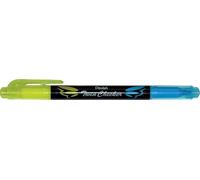 Surligneur Pentel "TWIN CHECKER" 2 pointes jaune/bleu