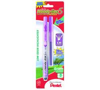 Surligneur r tractable Pentel Handy-line S, pointe biseaut e, encre violette, 1 stylo avec 1 recharge (SXS15SLRBPV)