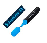 Surligneur schneider job pointe biseautee rechargeable avec maxx 660 refill station resiste evaporation bleu