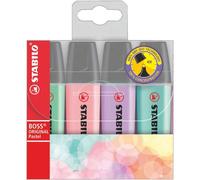 STABILO Boss Original Pastel marqueur 4 pièce(s) Pointe biseautée Lilas, Menthe, Rose, Turquoise