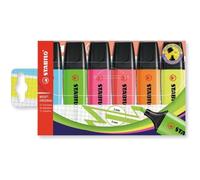 STABILO Surligneur BOSS ORIGINAL 70/6 - pointe biseautée 2/5 mm - 6 pcs coloris assortis