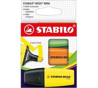 Surligneur STABILO BOSS MINI étui carton de 3 pièces 07/3-2-02