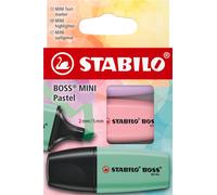 Surligneur STABILO BOSS MINI Pastel étui carton 3 pièces