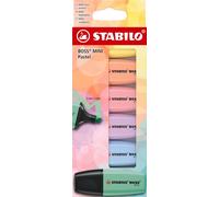 Surligneur STABILO BOSS MINI Pastel étui carton 6 pièces