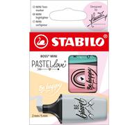Surligneur STABILO BOSS MINI Pastellove 2.0 étui carton de 3 pièces (07/03-49)