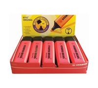 Surligneur Stabilo Boss Original, couleur rouge 40, lot de 10 pièces, rouge