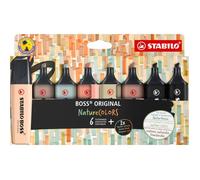STABILO Surligneur BOSS ORIGINAL NatureCOLORS – Étui carton x8, couleurs nature