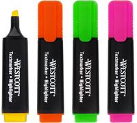 Surligneurs 4 Pièces En Vert, Jaune, Orange, Rose Pack De 4 Surligneurs De Couleurs Vives 2-5 Mm D'épaisseur De Trait Encre Premium D'allemagne E-744249 00[Z107]