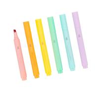 Surligneurs à codage couleur, ensemble de 6, 6 pieces of 6 colors | Conseils à angles lisses, stockage compact, tâches de révision quotidiennes