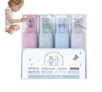 Surligneurs à paillettes - 4 stylos de couleur flash pour carnet et journal - Marqueurs à paillettes lisses - Pour l'écriture créative, le journal, la mise en évidence de notes - Papier à