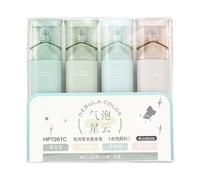 Surligneurs à paillettes pastel - Lot de 4 marqueurs couleur lisse, encre résistante aux taches, design facile prendre en main | Stylos robustes pour la journalisation des Notes, planificateur d'agend