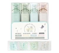 Surligneurs à paillettes - Surligneurs de couleur 4 pièces, marqueurs étincelants pour une écriture résistante aux taches et des notes de journal scintillantes