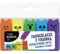 Surligneurs colorés avec une figure adorable - lot de 5 par Kidea ! Parfait pour l'apprentissage, le travail et les projets créatifs. Donnez vie à votre espace avec nos accessoires sympathiques !