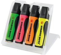 Surligneurs de qualité - STABILO BOSS EXECUTIVE - Pack de 4 - vert, rose, orange, jaune