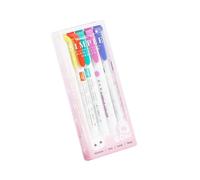 Surligneurs double face à clipser avec tons doux, D | Marqueur rétractable avec design portable, construction légère en polypropylène pour une longue écriture, étude