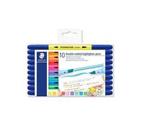 Staedtler Surligneurs Peintre à fibres 3620 TB10 – double pointe pinceau/biseautée, 10 couleurs