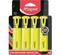 Surligneurs Fluo¿Peps Classic - Longue Durée Pour Usage Scolaire Et Professionnel - Pack De 4 Surligneurs Jaune Fluo[Z533]