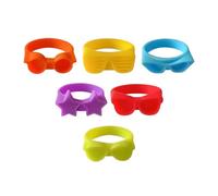 Surligneurs pour verres, surligneurs pour verres à vin - Identificateurs de verres à vin Indicateurs de boisson,6 étiquettes pour verres à vin en forme de verres, pendentifs de vin