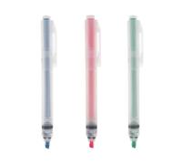 Surligneurs rétractables 3 couleurs design KnockStyle Marqueurs multicolores rechargeables