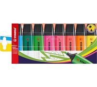 Surligneurs Stabilo Boss avec encre à base d'eau de haute qualité Lot de 8 couleurs assorties
