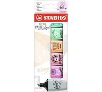 Surligneurs - STABILO BOSS Mini - Couleurs pastels - 6 teintes - Pointe biseuaté