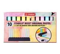 STABILO Surligneurs BOSS Original 10 couleurs pastel – Set de bureau