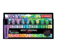 Surligneurs - STABILO - BOSS ORIGINAL ARTY - 10 pièces - Couleurs froides - Haute qualité