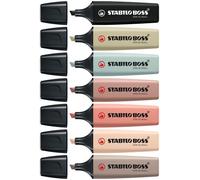 Surligneurs - Stabilo Boss Original - Couleur Naturel - Assortiment 8 Teintes
