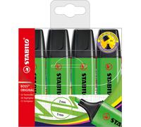 Surligneurs - STABILO BOSS ORIGINAL - Pack de 4 - vert