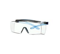 Surlunettes 3M SecureFit 3700, branches bleues, protection des sourcils intégrée, traitement antibuée Scotchgard (K&N), écran transparent, angle réglable, SF3701XSGAF-BLU-EU x20 morceau