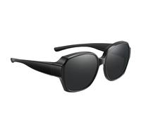 Surlunettes polarisées - Lunettes de enveloppantes - 61 mm - Monture de protection UV - Vision anti-éblouissement - Lentille transparente - Protection des yeux - Coupe confortable - Couvre le
