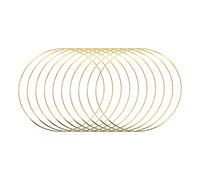 Surluoen 10 PièCes SéRies 30 Cm Grande Guirlande en MéTal Guirlande Gland Or Artisanat Anneau Bricolage Guirlande de Mariage DéCoration, Chasse au RêVe Et Artisanat Suspendu