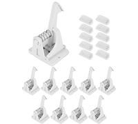 Surluoen 10 PièCes SéRies Serrures D'Armoire Loquets de SéCurité pour Enfants Coffre-Fort Tiroir MagnéTique Serrure de Placard Enfants AdhéSif Preuve Armoire Serrures Blanc