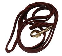 Surluoen 2 M Long de Laisse d'entrainement de Grand ou Moyen Chien, Chaine Tresse en Cuir pour Animaux de Compagnie