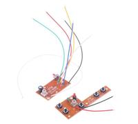 Surluoen 2 Pièces 5CH RC Télécommande 27 MHz Circuit PCB Émetteur et Récepteur Carte Système D'Autoradio Accessoires 20-25 M