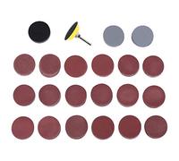 Surluoen 200 PièCes SéRies 50Mm 2 Pouces Disque de PonçAge 80-3000 Papier Abrasif avec 1 Pouce Plaque de Tampon pour Polissage Abrasif + 1/4 Pouce Queue pour Outil Rotatif