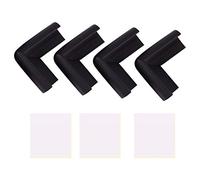 Surluoen 4pcs Protecteur Coussin blanc a bord de table Couverture d'angle,Bureau de securite pour enfant noir