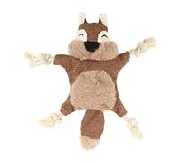 Surluoen de Chien sans Peluche pour Chiot, Jouet à Mâcher Croustillant pour Chien Croustillant Jouet pour Chien en Peluche éCureuil avec Noeuds de Corde pour Petits Chiens