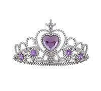 Surluoen Femme Mariage Faux Strass Tiare Couronne Bandeau Ton Argent Violet