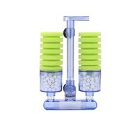 Surluoen Filtre D'Aquarium,D'Éponge Biochimique pour Aquarium Ultra Silencieux Pompe À Air D'Aquarium Filtres D'Éponge Mousse De Double Filtre De Chute d'eau D'Aquarium Fry Xy-2882