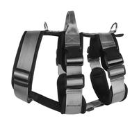 Surluoen Harnais pour Gros Chiens Antideflagration avec Poignée, Facile à Utiliser, Sangles de Poitrine Réglables pour Chiens de Grande Taille, Gris, L