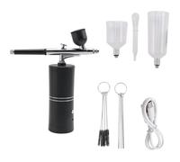 Surluoen Kit Aérographe avec Compresseur Rechargeable Sans, Ensemble D'Aérographe Sans Colmatage pour Nail Art, Maquillage, Peinture, Installation Facile