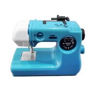 Surluoen Machine à Coudre Portable en Plastique Rose/Bleu/Rouge Accessoires de Couture pour Artisanat Ménager Mini Machine à Coudre Électrique B