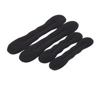 Surluoen Magie Fabricant De Pain (2 Petits, 2 Grands) Pain D'Éponge De Mousse Shaper Cheveux Accessoires (Noir)