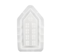 Surluoen Maison Bougeoir Moule en Silicone Bricolage à la Main Fenêtre Maisons Plâtre Béton Résine Chandelier Artisanat Moulage Moules L