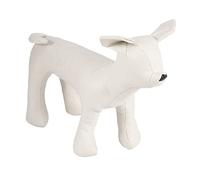 Surluoen Mannequins De Chien en Cuir De ModÈLes De Chien De Position Debout Mannequin d'Affichage De La d'animal De Compagnie Blanc S